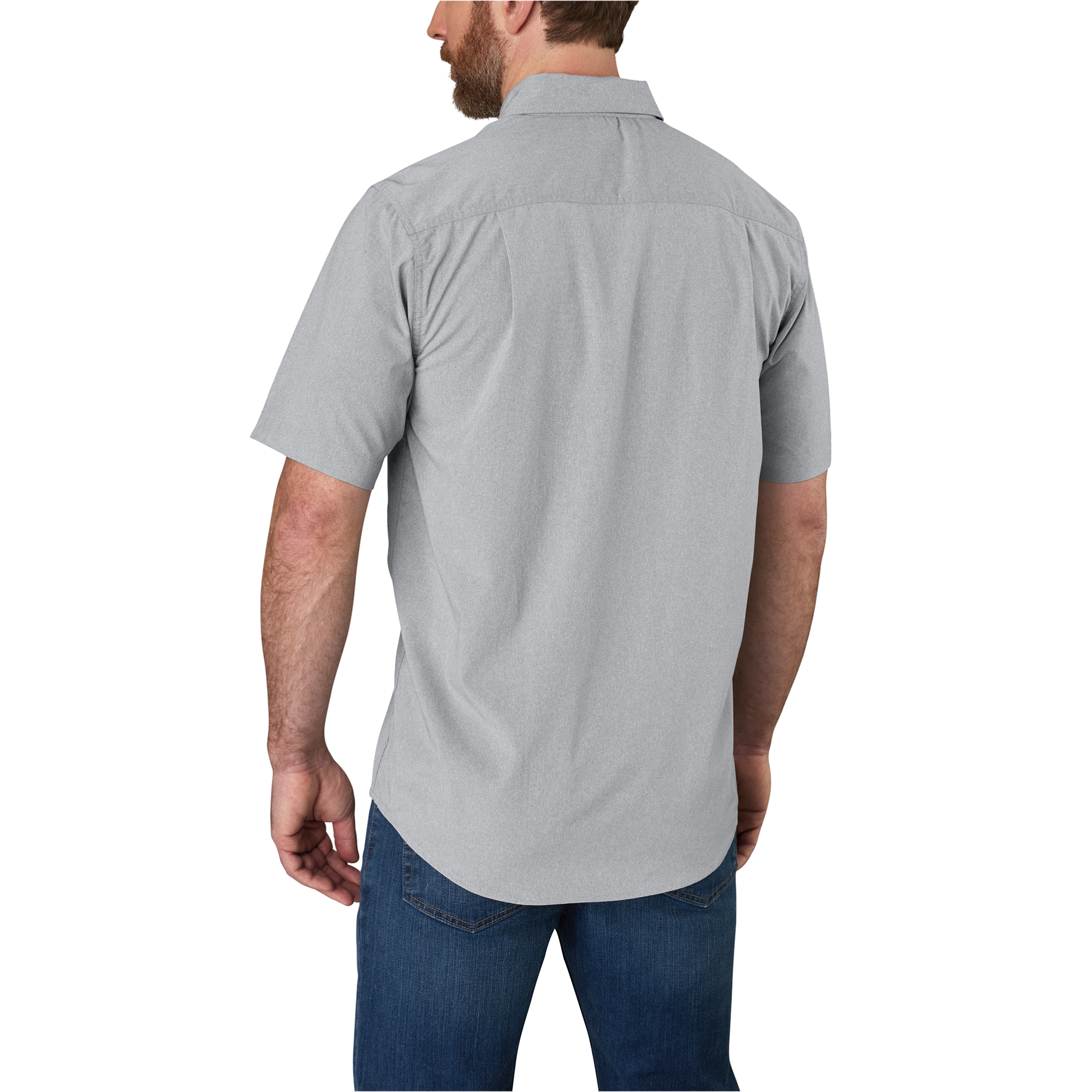 Carhartt 105292 Mens Force Relaxed Fit Lightweight Short-Sleeve Gray Shirt from Columbia Safety
